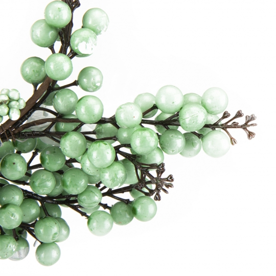 Декоративна гілка "Дивовижні ягоди" зелена (2010-140)