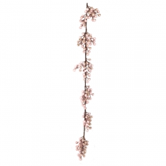 Декоративная ветка "Праздничное украшение" светло-розовая (2010-148)