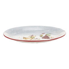 Тарелка "Дед Мороз с животными" (001NR)