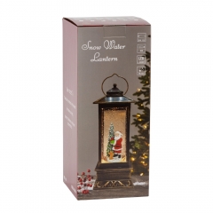 Новорічний ліхтар з підсвіткою та музикою "Ялинка у сніговому сяйві", 31 см (9240-023)