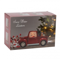 Новорічний ліхтар з підсвіткою та музикою "Червоне авто", 17 см (9240-024)