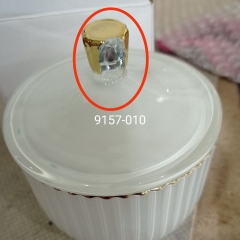 УЦІНКА Ємність для зберігання "Коффа", біла, 11 см (Скол на кришці) (00BR-9157-010)