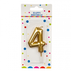 Свеча для торта, золото (3,4,6,7,8,9) (8226-010)