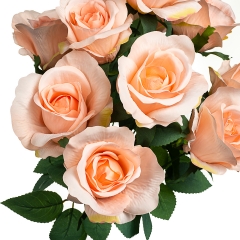 Букет персиковых роз 48см (8409-022)
