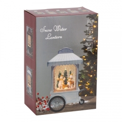 Новорічний ліхтар з підсвіткою та музикою "Різдвяна майстерня", 22 см (9240-001)