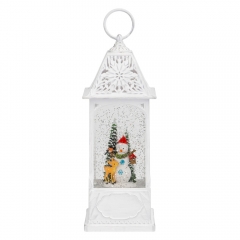 Новорічний ліхтар з підсвіткою та музикою "Сяючий сніговик", 31,5 см (9240-004)