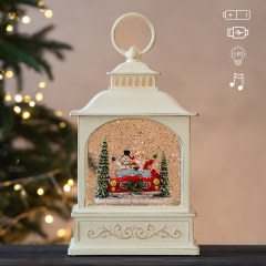 Новорічний ліхтар з підсвіткою та музикою "Сяйво зимової казки", 24,5 см (9240-005)