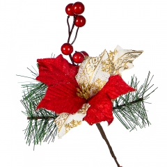 Пуансеттия красная со снежинками (022NT)