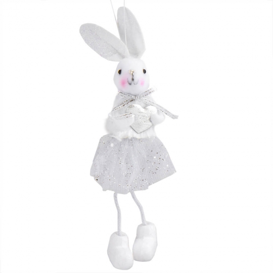 Підвіска "Кролик із серденьком", 18 см (6014-024)