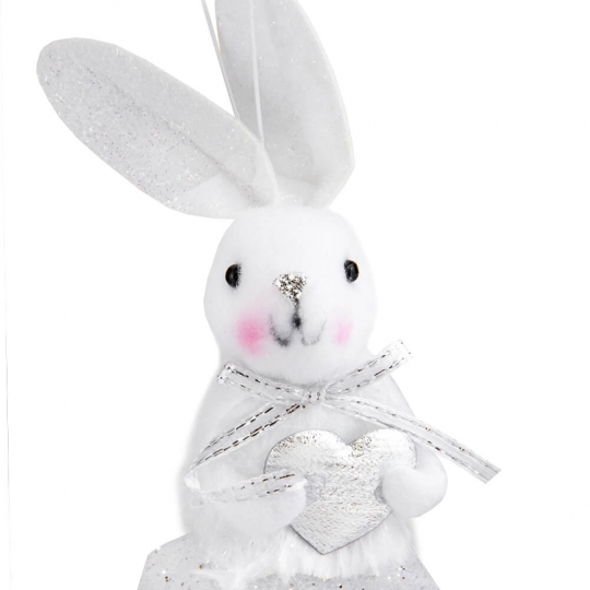 Підвіска "Кролик із серденьком", 18 см (6014-024)