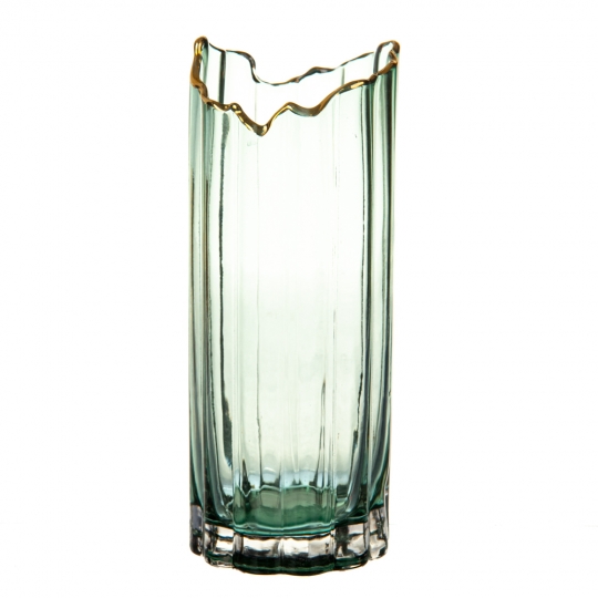УЦІНКА Скляна ваза "Фйорд", 25 см. (бульбашки) (8605-005)