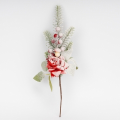 Декоративная ветвь "Рождественская роза", 34 см (9257-001)