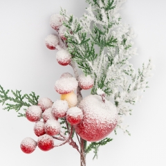 Декоративная ветвь "Морозные ягоды", 33 см (9257-017)