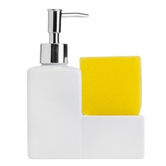 УЦІНКА Диспенсер з губкою "Дотик чистоти", білий, 6*13*16,5 см (Брак лиття) (00BR-9024-012)