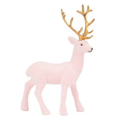 Декоративная фигурка "Бархатный олень", розовая, 20,5 см (6041-016)