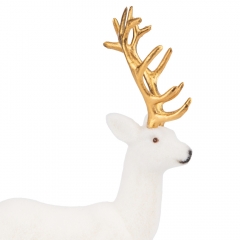 Декоративная фигурка "Бархатный олень", белая, 20,5 см (6041-017)