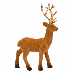 Декоративная фигурка "Бархатный олень", коричневая, 20,5 см (6041-018)