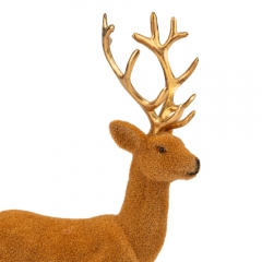 Декоративная фигурка "Бархатный олень", коричневая, 20,5 см (6041-018)