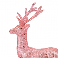 Декоративная фигурка "Блестящий олень", розовая, 23 см (6041-020)