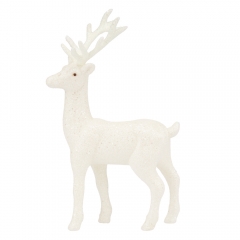 Декоративная фигурка "Блестящий олень", белая, 23 см (6041-023)