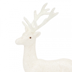 Декоративная фигурка "Блестящий олень", белая, 23 см (6041-023)