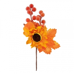 Искусственная ветвь "Солнечная осень", 23 см (9244-001)
