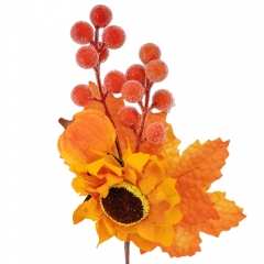 Искусственная ветвь "Солнечная осень", 23 см (9244-001)