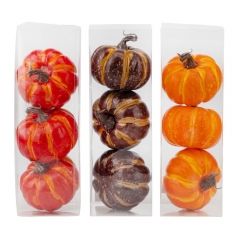 Набор декоративных тыковок "Теплые краски", 3 шт, 10,5 см (9244-013)