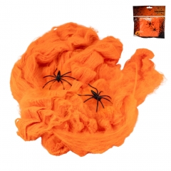 Декор на Хеллоуин "Оранжевая паутина с пауками", 20 г (9242-001)