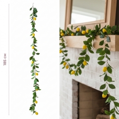 Штучна гірлянда "Лимони", 185 см (2033-011)