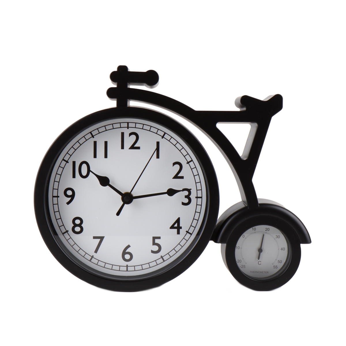 Часы "Велосипед, черные" (2003-060), Пластик, Elisey