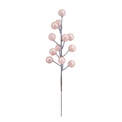 Искусственная ветка "Розовые ягодки", 21 см (9223-002)