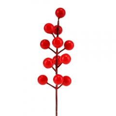 Искусственная ветка "Красные ягодки", 21 см (9223-003)