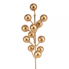 Искусственная ветка "Золотые ягодки", 21 см (9223-005)