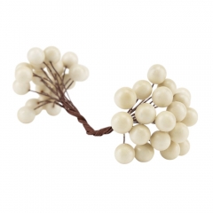 Набор декоративных ягодок "Дары природы", кремовый, 15 см (9223-006)