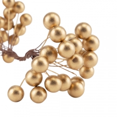Набір декоративних ягідок "Дари природи", 10 шт, золотий, 15 см (9223-011)