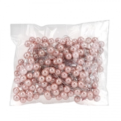 Набор декоративных ягодок "Жемчуг", розовый, 200 шт, 6,5 см (9223-014)