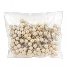Набор декоративных ягодок "Жемчуг", молочный, 200 шт, 6,5 см (9223-015)