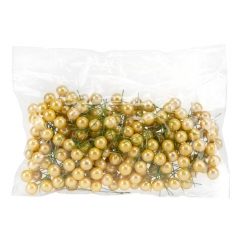 Набор декоративных ягодок "Жемчуг", жёлтый, 200 шт, 6,5 см (9223-017)