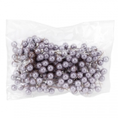 Набор декоративных ягодок "Жемчуг", фиолетовый, 200 шт, 6,5 см (9223-018)