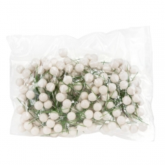 Набор декоративных ягодок "Жемчуг", белый, 200 шт, 6,5 см (9223-019)