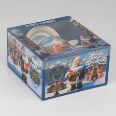 Кружка с блюдцем и ложечкой "Рождественская неожиданность", 350 мл * Рандомный выбор дизайна (9250-029)