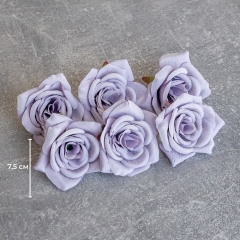 Головка розы, лиловая, 7,5 см. (9222-048)