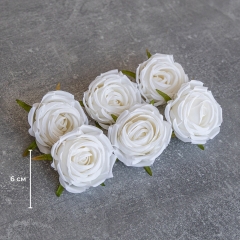 Головка розы, белая, 6 см (9222-050)