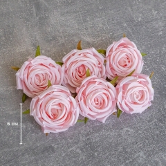 Головка розы, светло-розовая, 6 см (9222-051)