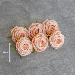 Головка розы, бежевая, 6 см (9222-053)