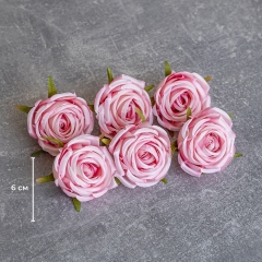 Головка розы, розовая, 6 см (9222-054)