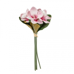Букет магнолии, 7 бутонов, нежно-розовый, 34 см (9213-017)