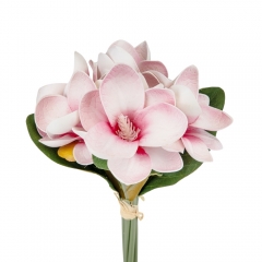 Букет магнолии, 7 бутонов, нежно-розовый, 34 см (9213-017)