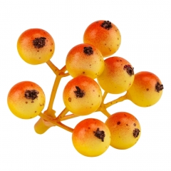 Искусственная веточка с ягодами "Щедрая осень", оранжевая, 4 см (9233-007)